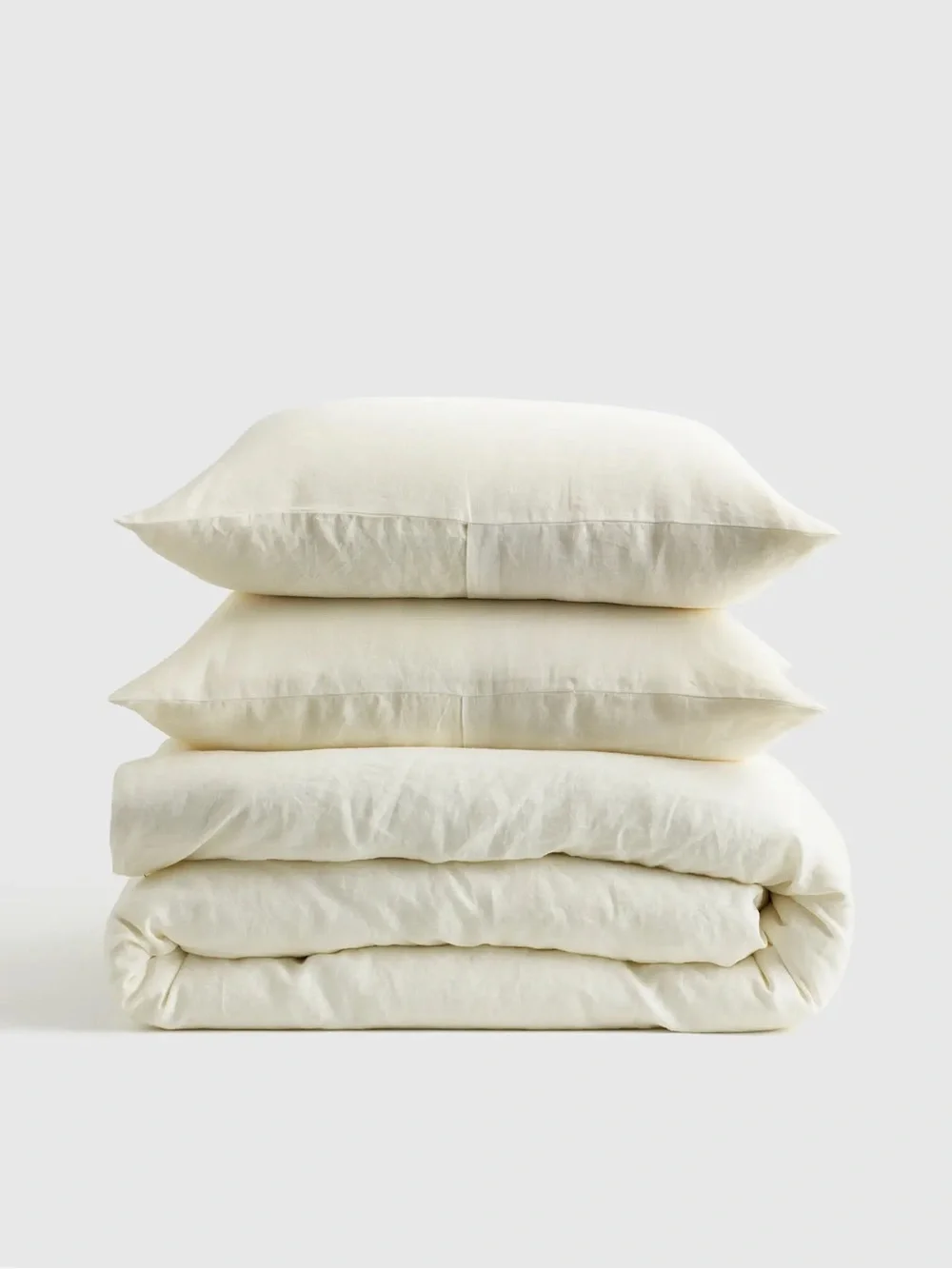 QUINCE European Linen Duvet Cover Set Full/Queen Ivory 8915
